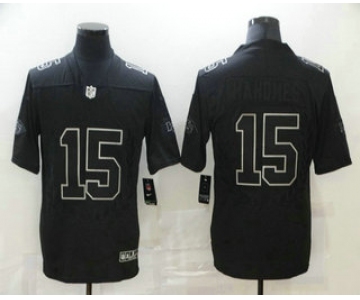 Men's Kansas City Chiefs #15 Patrick Mahomes Black Commemorative Edition 2020 Vapor Untouchable Stitched NFL Nike Limited Jersey