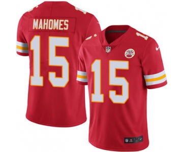 Men's Nike Chiefs #15 Patrick Mahomes Red Team Color Stitched NFL Vapor Untouchable Limited Jersey