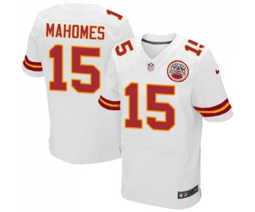 Nike Chiefs #15 Patrick Mahomes II White Men's Stitched NFL Elite Jersey