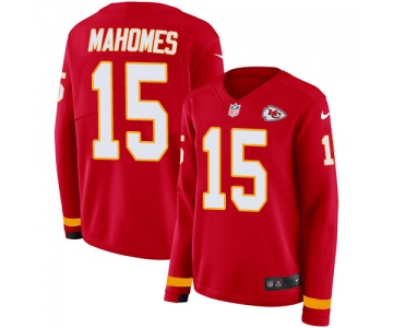 Nike Chiefs #15 Patrick Mahomes Red Team Color Women's Stitched Long Sleeve Jersey