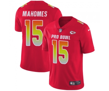 Nike Kansas City Chiefs #15 Patrick Mahomes Red Men's Stitched NFL Limited AFC 2019 Pro Bowl Jersey