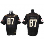 Men's Kansas City Chiefs #87 Travis Kelce Black 2016 Pro Bowl Nike Elite Jersey