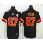 Men's Kansas City Chiefs #87 Travis Kelce Black 2017 Vapor Untouchable Stitched NFL Nike Elite Jersey