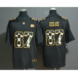Men's Kansas City Chiefs #87 Travis Kelce Jesus Faith Black Vapor Untouchable Stitched NFL Nike Limited Jersey