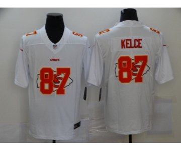 Men's Kansas City Chiefs #87 Travis Kelce White 2020 Shadow Logo Vapor Untouchable Stitched NFL Nike Limited Jersey