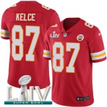 Nike Chiefs #87 Travis Kelce Red Super Bowl LIV 2020 Team Color Men's Stitched NFL Vapor Untouchable Limited Jersey