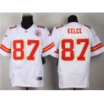 Nike Kansas City Chiefs #87 Travis Kelce White Elite Jersey