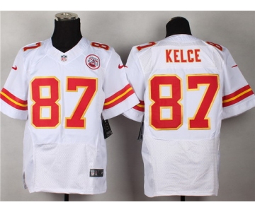 Nike Kansas City Chiefs #87 Travis Kelce White Elite Jersey