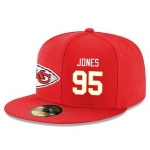 Kansas City Chiefs #95 Chris Jones Snapback Cap NFL Player Red with White Number Stitched Hat