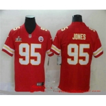 Men's Kansas City Chiefs #95 Chris Jones Red 2021 Super Bowl LV Vapor Untouchable Stitched Nike Limited NFL Jersey