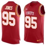 Men's Kansas City Chiefs #95 Chris Jones Red Hot Pressing Player Name & Number Nike NFL Tank Top Jersey