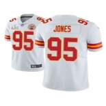 Men's Kansas City Chiefs #95 Chris Jones White 2021 Super Bowl LV Limited Stitched NFL Jersey