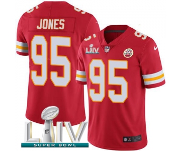 Nike Chiefs #95 Chris Jones Red Super Bowl LIV 2020 Team Color Men's Stitched NFL Vapor Untouchable Limited Jersey