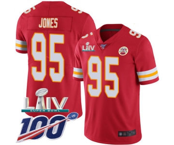 Nike Chiefs #95 Chris Jones Red Super Bowl LIV 2020 Team Color Youth Stitched NFL 100th Season Vapor Untouchable Limited Jersey