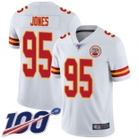 Nike Chiefs #95 Chris Jones White Men's Stitched NFL 100th Season Vapor Limited Jersey