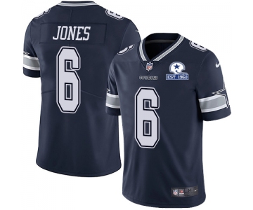 Nike Cowboys #6 Chris Jones Navy Blue Team Color Men's Stitched With Established In 1960 Patch NFL Vapor Untouchable Limited Jersey