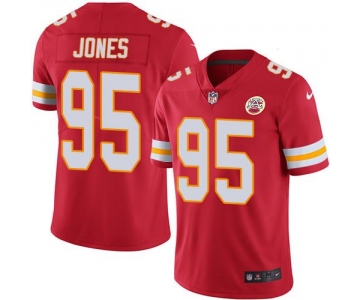 Nike Kansas City Chiefs #95 Chris Jones Red Team Color Men's Stitched NFL Vapor Untouchable Limited Jersey