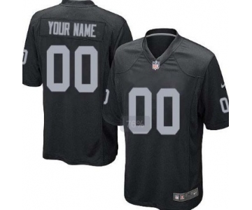 Men's Nike Oakland Raiders Customized Black Game Jersey