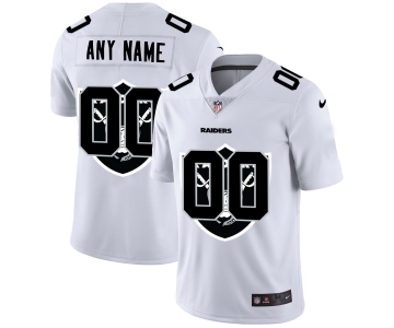 Nike Oakland Raiders Customized White Team Big Logo Vapor Untouchable Limited Jersey