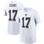 Men's Las Vegas Raiders #17 Davante Adams 2022 White Name & Number T-Shirt