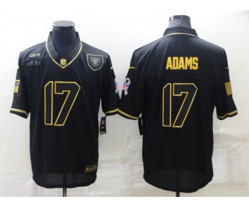 Men's Las Vegas Raiders #17 Davante Adams Black Gold Salute To Service Limited Stitched Jersey