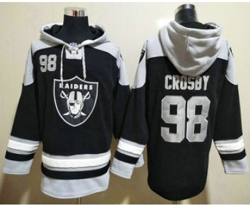 Men's Las Vegas Raiders #98 Maxx Crosby Black Stitched NFL Hoodie