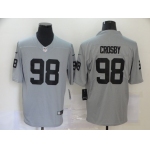 Men's Las Vegas Raiders #98 Maxx Crosby Grey 2020 Inverted Legend Stitched NFL Nike Limited Jersey