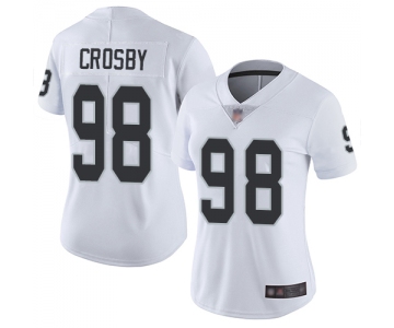 Oakland Raiders #98 Maxx Crosby Women's White Road Limited Vapor Untouchable Football Jersey