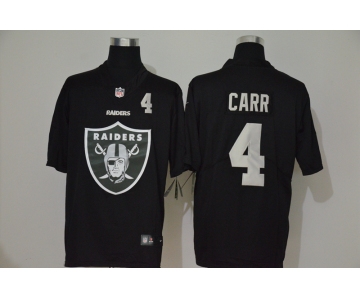 Men's Las Vegas Raiders #4 Derek Carr Black 2020 Big Logo Number Vapor Untouchable Stitched NFL Nike Fashion Limited Jersey