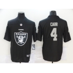 Men's Las Vegas Raiders #4 Derek Carr Black 2020 Big Logo Vapor Untouchable Stitched NFL Nike Fashion Limited Jersey