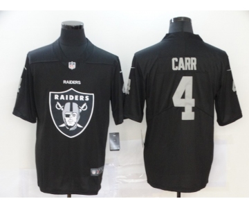 Men's Las Vegas Raiders #4 Derek Carr Black 2020 Big Logo Vapor Untouchable Stitched NFL Nike Fashion Limited Jersey