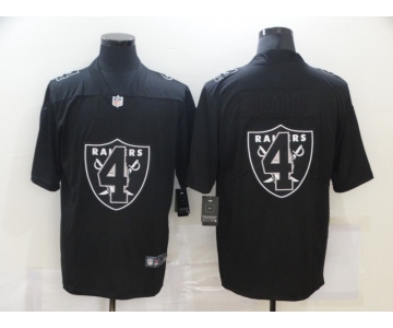 Men's Las Vegas Raiders #4 Derek Carr Black 2020 Shadow Logo Vapor Untouchable Stitched NFL Nike Limited Jersey
