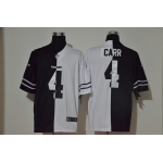 Men's Las Vegas Raiders #4 Derek Carr Black White Peaceful Coexisting 2020 Vapor Untouchable Stitched NFL Nike Limited Jersey