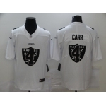 Men's Las Vegas Raiders #4 Derek Carr White 2020 Shadow Logo Vapor Untouchable Stitched NFL Nike Limited Jersey