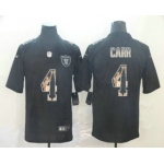 Men's Oakland Raiders #4 Derek Carr Black Statue Of Liberty Stitched NFL Nike Limited Jersey