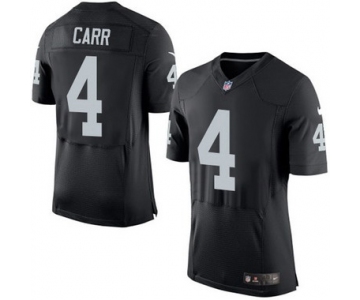 Men's Oakland Raiders #4 Derek Carr Black Team Color 2015 NFL Nike Elite Jersey