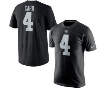 Men's Oakland Raiders 4 Derek Carr Nike Player Pride Name & Number T-Shirt - Black