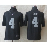 Nike Oakland Raiders #4 Derek Carr Black Limited Jersey