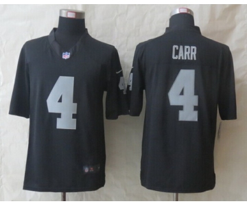 Nike Oakland Raiders #4 Derek Carr Black Limited Jersey