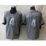 Nike Oakland Raiders #4 Derek Carr Drift Fashion Gray Elite Jersey