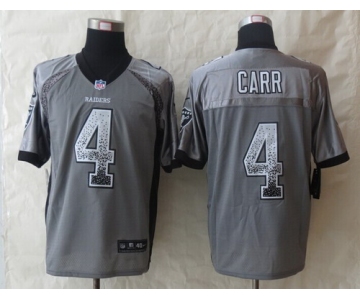 Nike Oakland Raiders #4 Derek Carr Drift Fashion Gray Elite Jersey