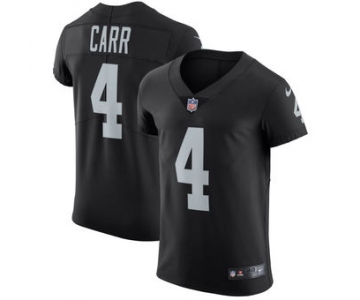 Nike Oakland Raiders #4 Derek Carr Vapor Untouchable Elite Player Black Jersey