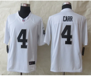 Nike Oakland Raiders #4 Derek Carr White Limited Jersey