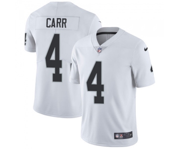 Nike Oakland Raiders #4 Derek Carr White Men's Stitched NFL Vapor Untouchable Limited Jersey