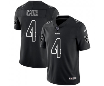 Nike Raiders #4 Derek Carr Black Men's Stitched NFL Limited Rush Impact Jersey