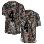 Nike Raiders #4 Derek Carr Camo Men's Stitched NFL Limited Rush Realtree Jersey