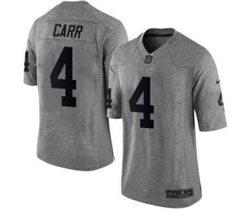 Nike Raiders #4 Derek Carr Gray Men's Stitched NFL Limited Gridiron Gray Jersey