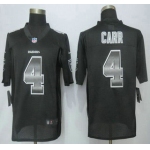 Oakland Raiders #4 Derek Carr Black Strobe 2015 NFL Nike Fashion Jersey