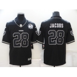 Men's Las Vegas Raiders #28 Josh Jacobs Black Shadow 2021 Vapor Untouchable Stitched Nike Limited Jersey