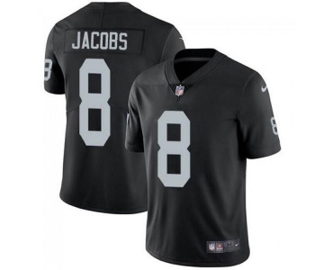 Men's Las Vegas Raiders #8 Josh Jacobs Black Vapor Limited Stitched Jersey